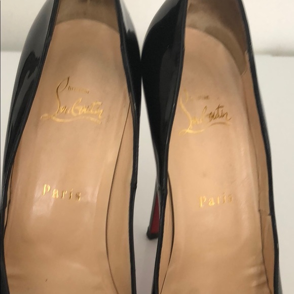 Christian Louboutin Lady Peep Patent Red SolePump - Picture 5 of 8